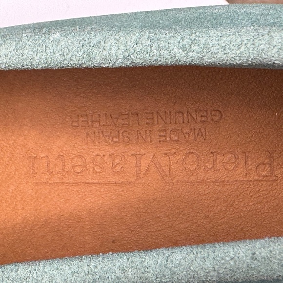 Mint Green Loafers with Silver Accent - Picture 7 of 7